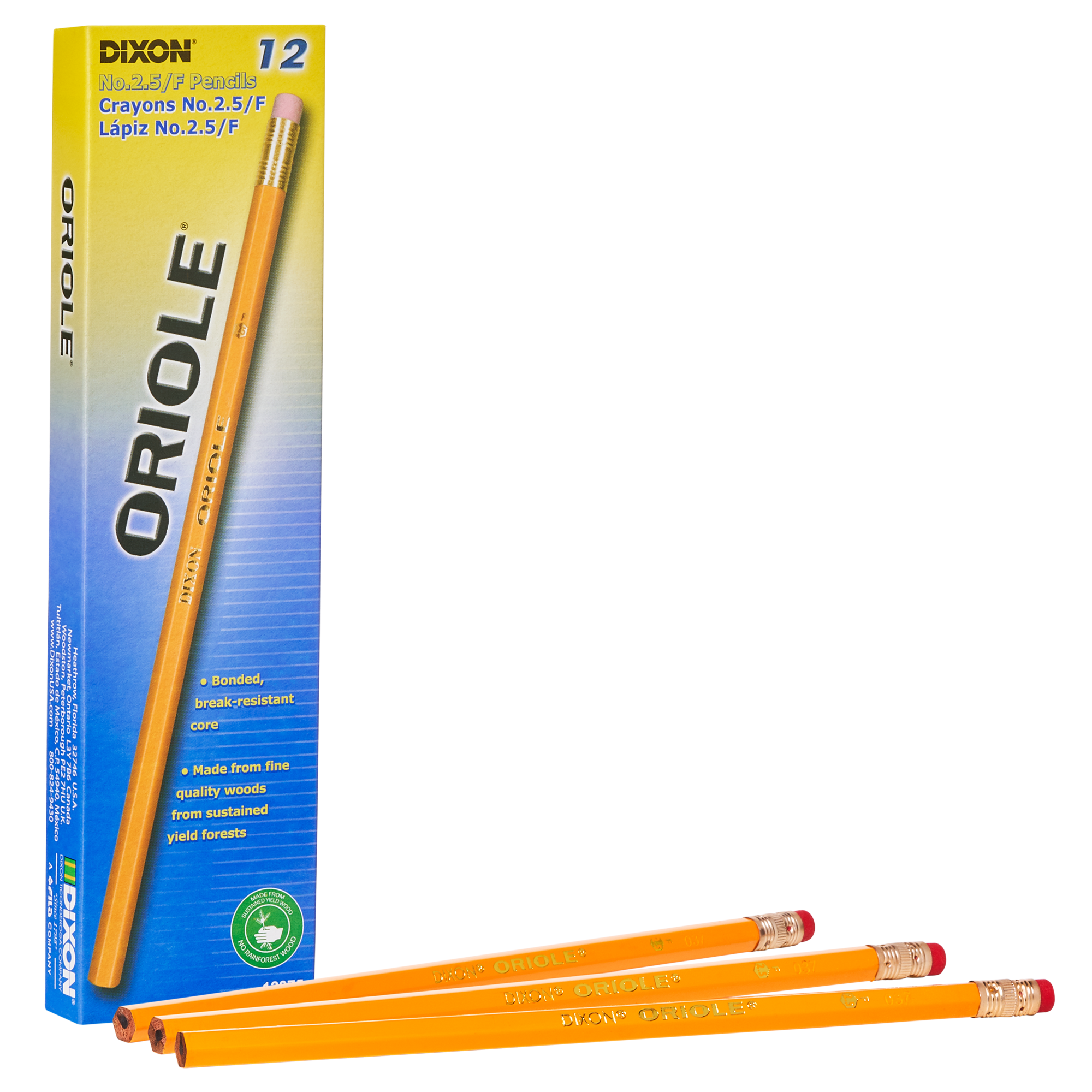 Dixon Ticonderoga (49600) Lumber Marking Crayons, Yellow, 12pk