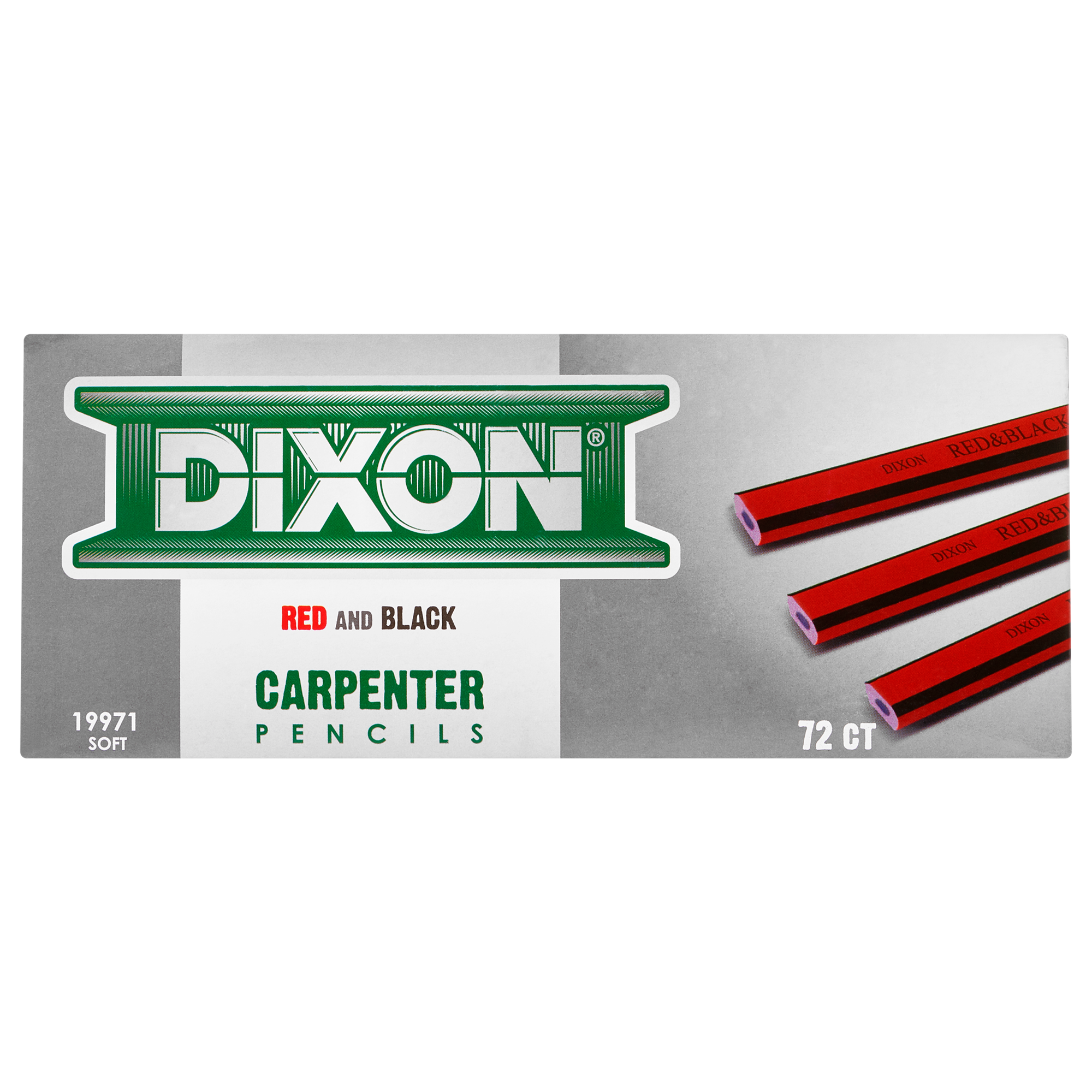 Dixon X14220 Industrial Carpenter Pencils Matte Black 20 Count Medium Graphite Core 