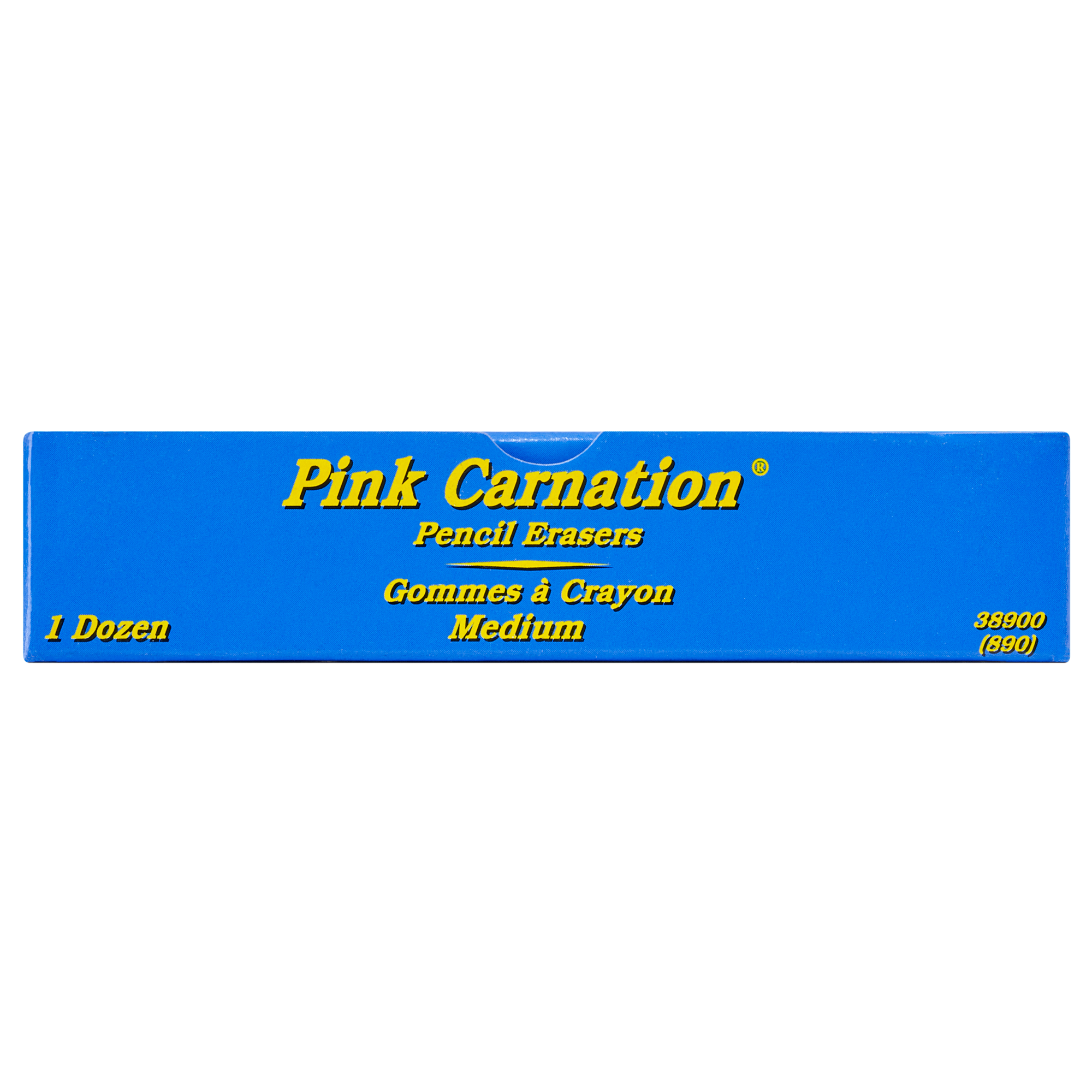 2.5 x 1 Large DIXON Pink Carnation Wedge Erasers 38910 12-Pack Pink
