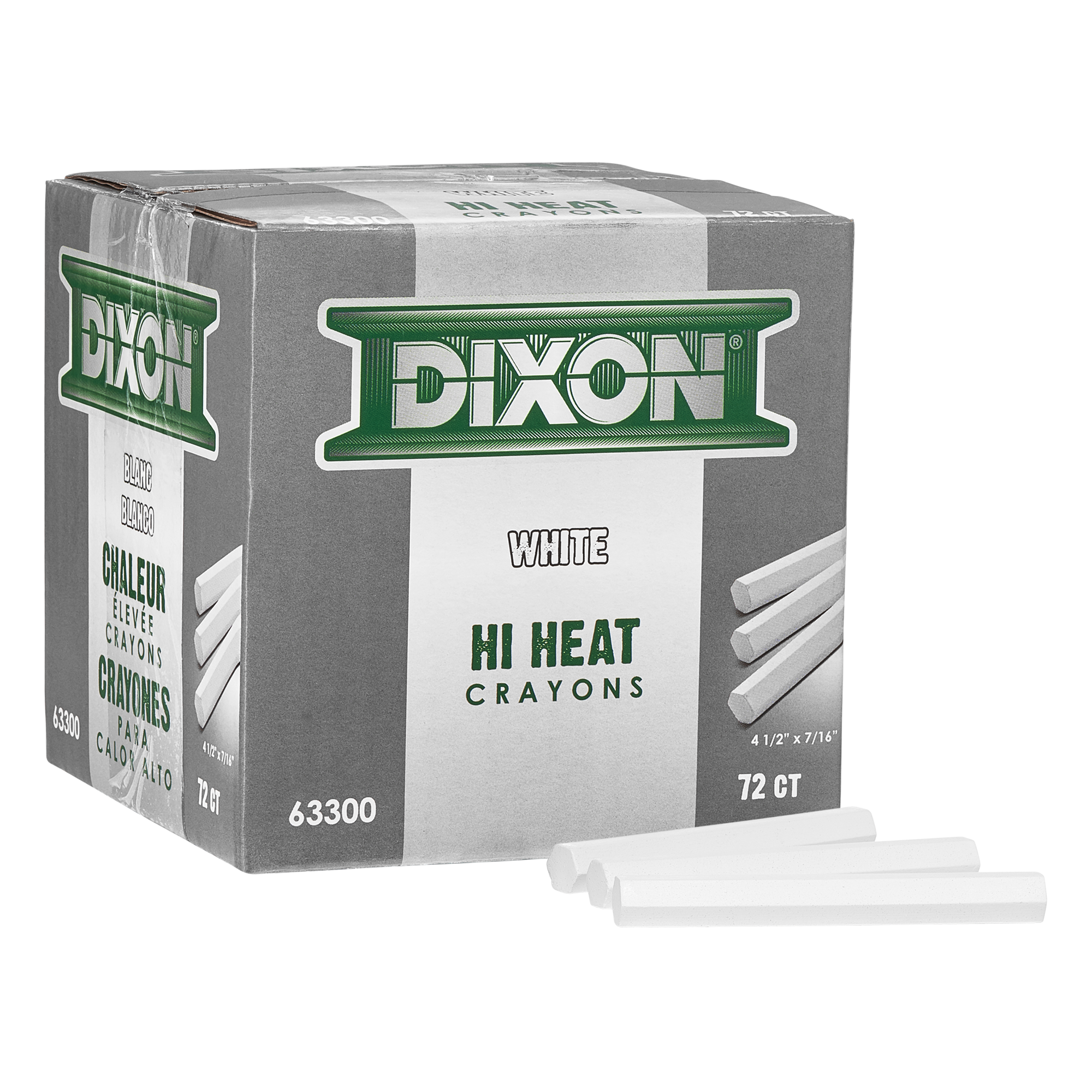 Dixon® Industrial Lumber Crayons, 1 Each, White
