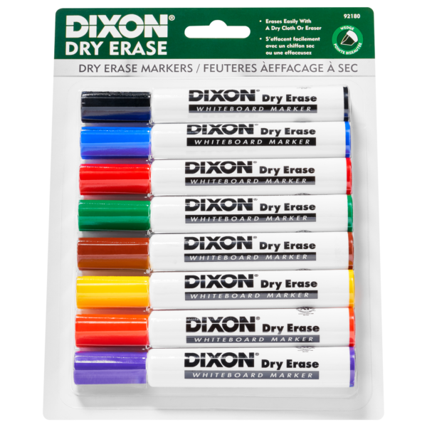 Washable Dura-Wedge Tip Dry Erase Markers, 10 Count - BIN587733